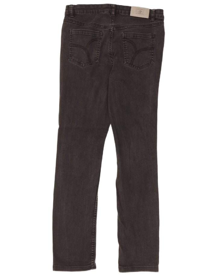 Dack's Jeans rectos de corte regular para mujer IT 42 Medium W28 L28 Algodón negro