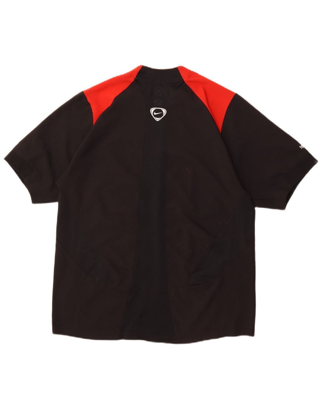 NIKE Camiseta Dri Fit para Hombre UK 42/44 Grande Negro Colorblock Poliéster