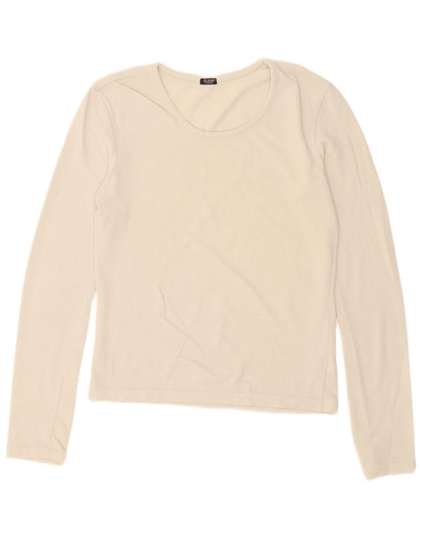 Guess Top Mujer Manga Larga UK 44 Grande Blanco