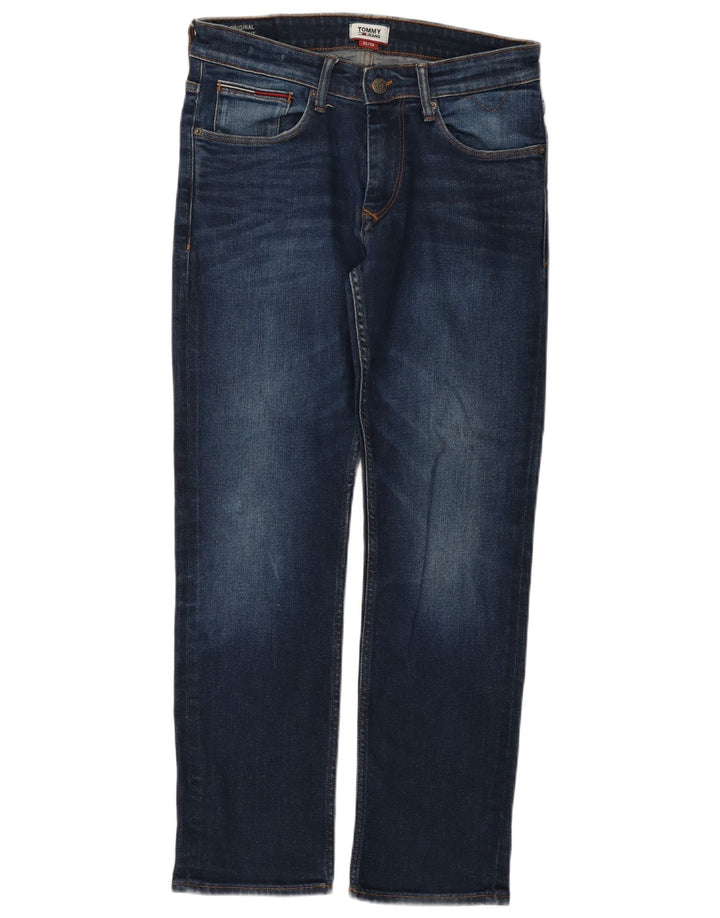Tommy Hilfiger Vaqueros rectos para hombre W32 L30 Algodón azul marino