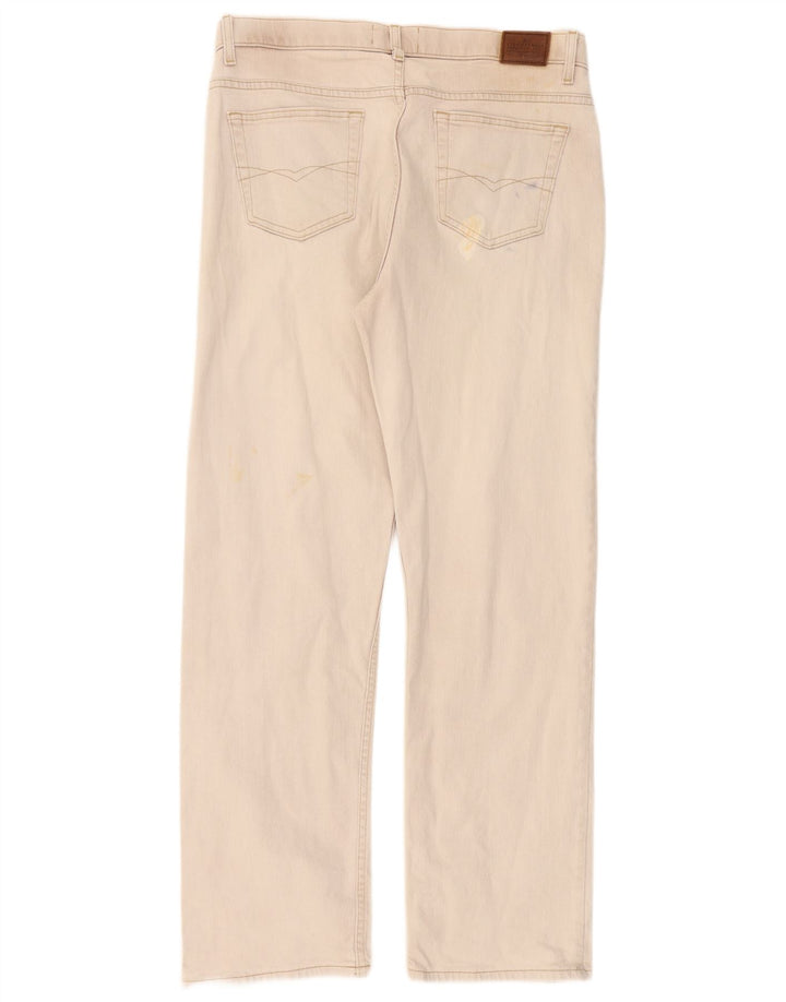Marks & Spencer Vaqueros rectos para hombre W36 L33 Algodón beige