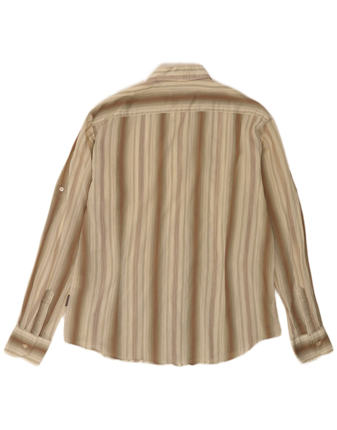 Ted Baker - Camisa para hombre de algodón a rayas caqui grande