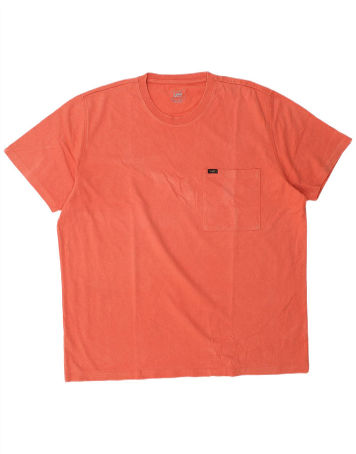 Lee Camiseta Regular Fit para Hombre Top 2XL Algodón Naranja