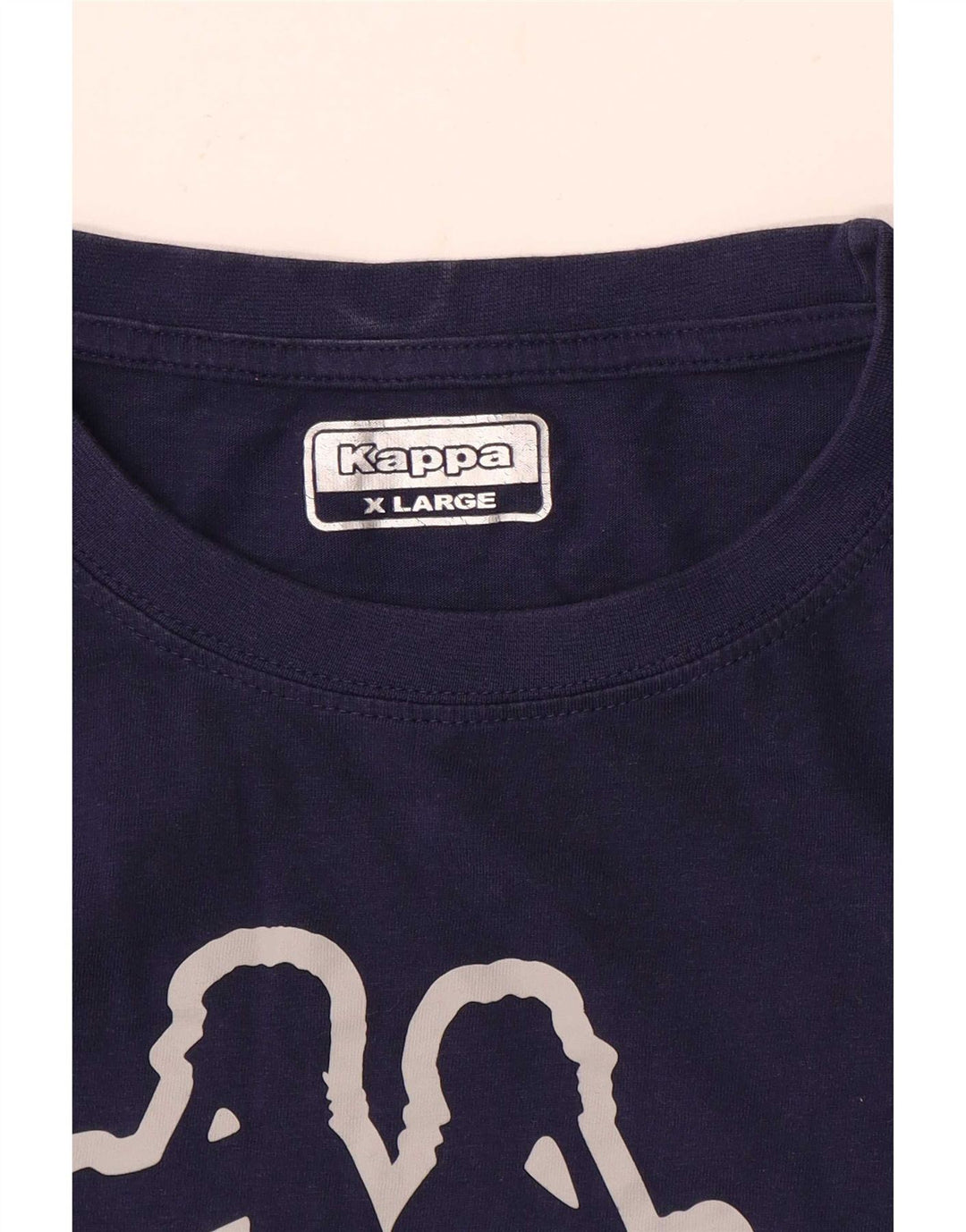 Kappa Hombre Camiseta Gráfica Top XL Azul Marino