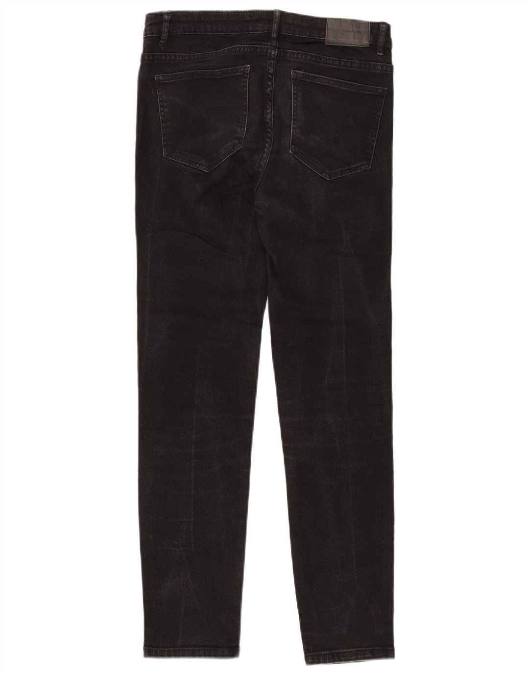 ZARA Mujer Vaqueros Slim EU 40 Medium W30 L28 Negro