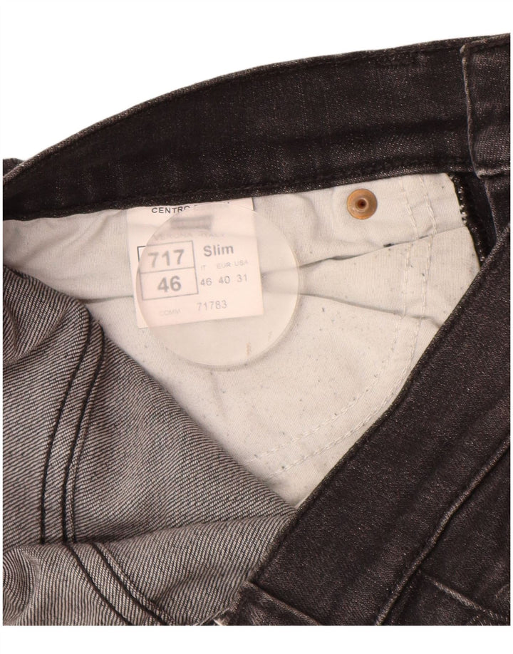Carrera Jeans ajustados desgastados para hombre W31 L32 Algodón gris