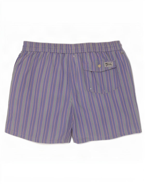 Polo Ralph Lauren Mens Swimming Shorts Large Blue Striped Cotton