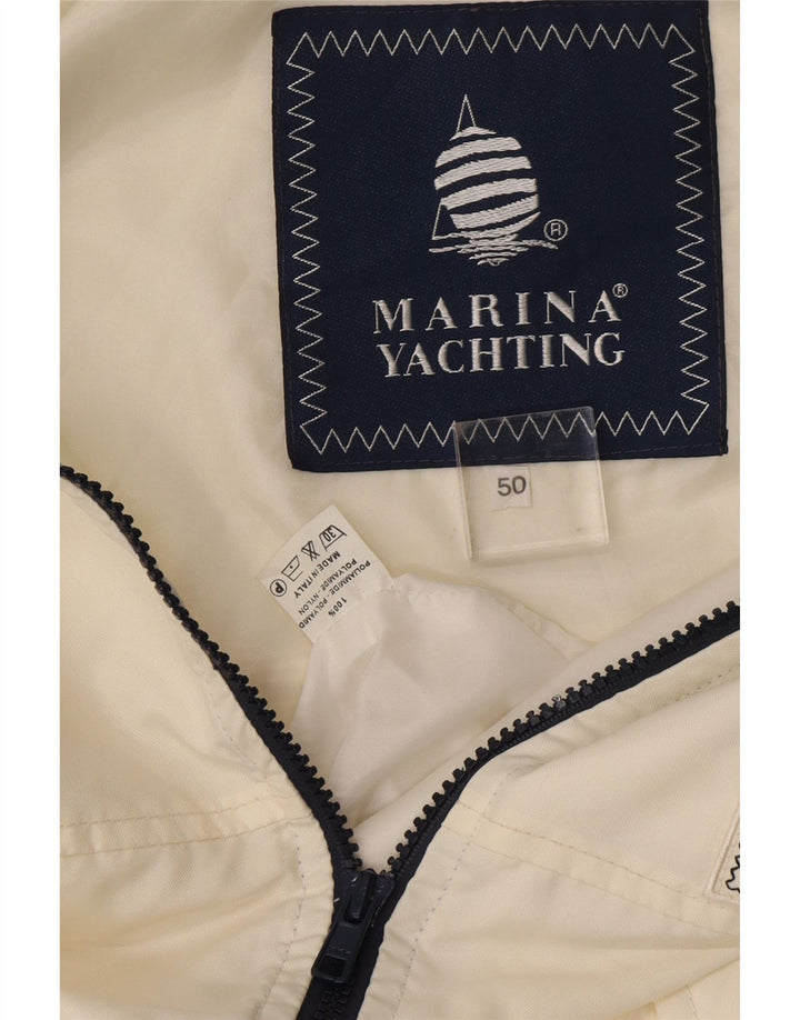 MARINA YACHTING Mens Gilet IT 50 Large Off White Polyamide Vintage Marina Yachting and Second-Hand Marina Yachting from Messina Hembry 