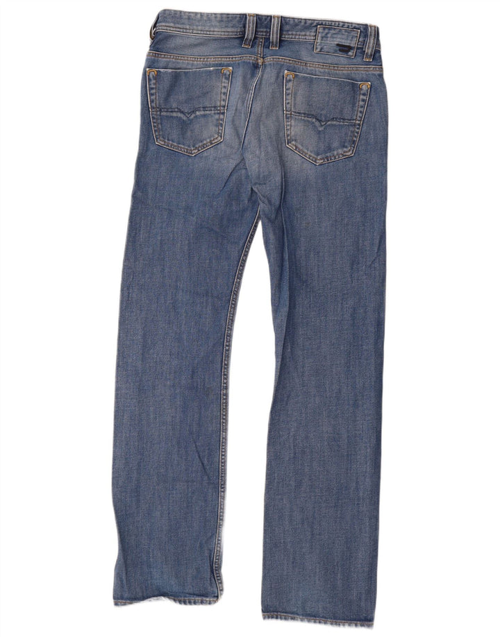 Diesel Hombre Viker Vaqueros Rectos W32 L34 Algodón Azul