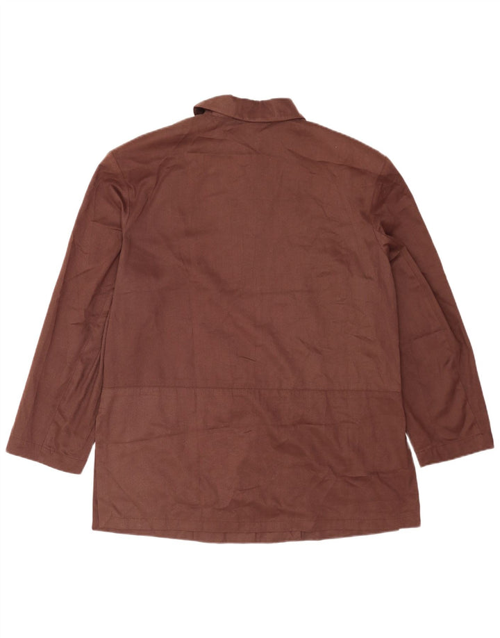 Marks & Spencer Chaqueta tipo blazer de 3 botones para mujer UK 44 Grande Poliéster marrón