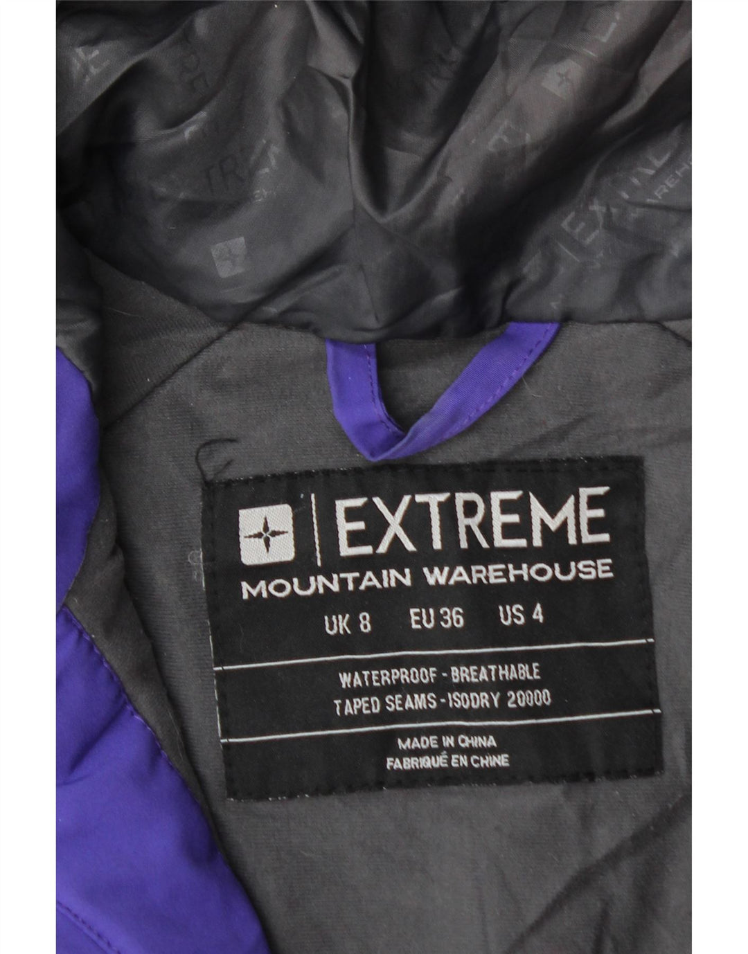 MOUNTAIN WAREHOUSE Chaqueta cortavientos extrema para mujer UK 8 Small Púrpura