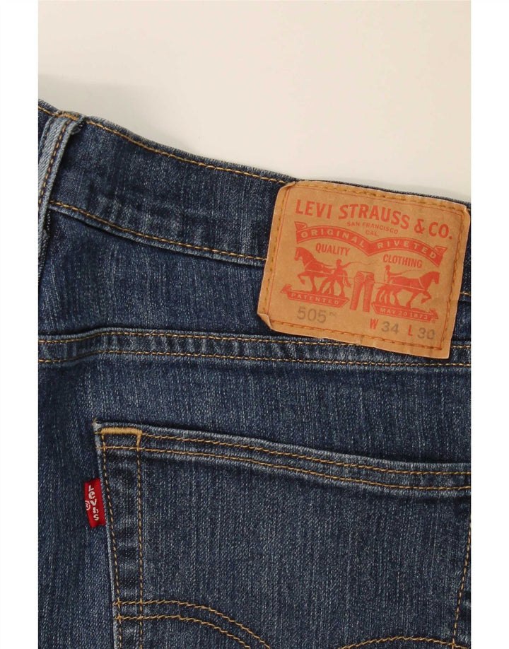 Levi's Vaqueros rectos 505 para hombre W34 L30 Algodón azul