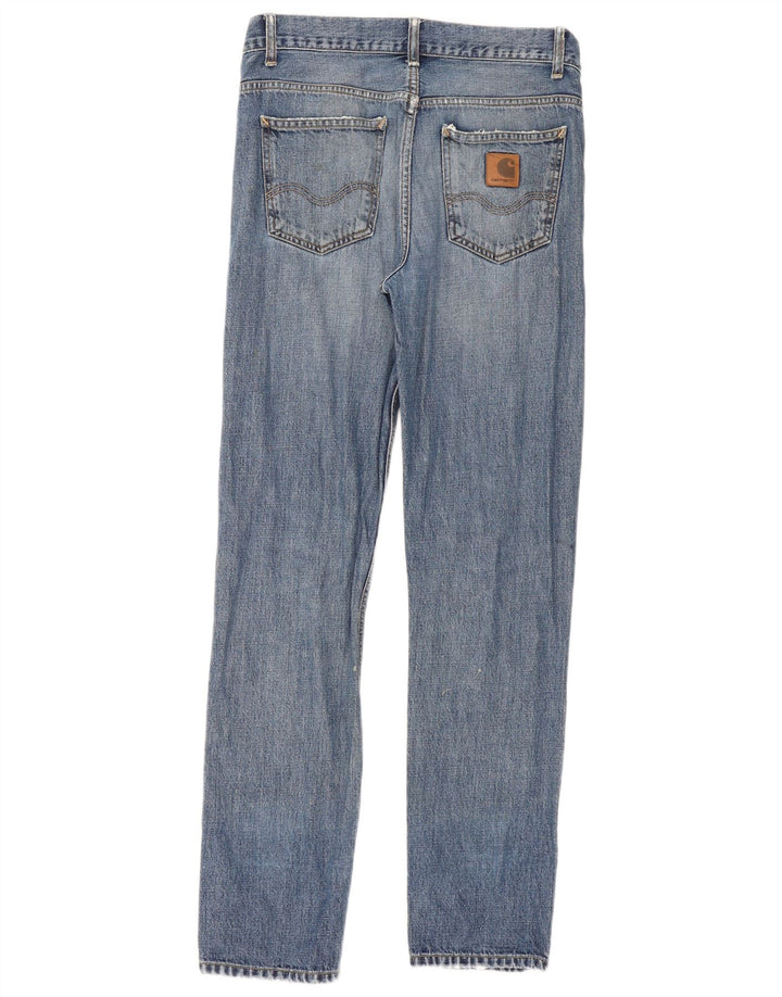 Carhartt Mujer Texas Vaqueros Slim Desgastados W30 L32 Algodón Azul