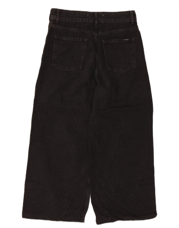 Zara Jeans Capri Mujer EU 40 Mediano W30 L23 Algodón Negro