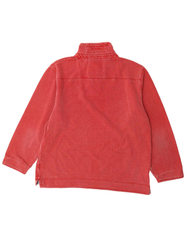 Crew Clothing Sudadera con cuello y cremallera para hombre Jersey 2XL Algodón rojo