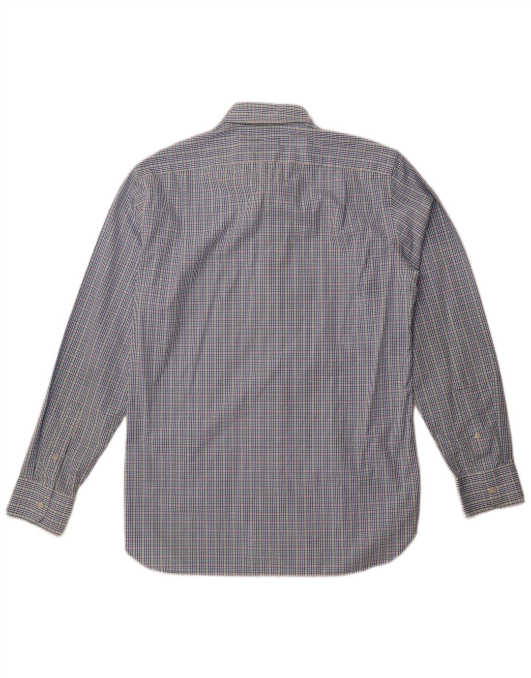 J. Crew Camisa para hombre UK 40 15 1/2 Algodón a cuadros azul mediano