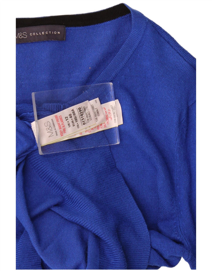 Marks & Spencer - Cárdigan para mujer, talla 40, viscosa azul medio