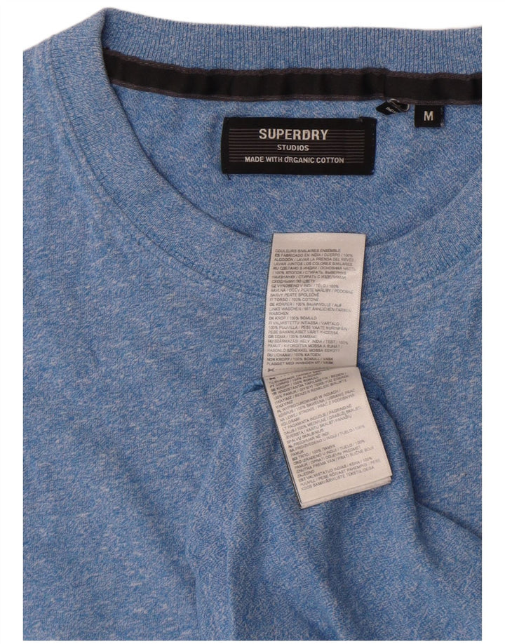 Superdry Camiseta para hombre Top de algodón moteado en azul medio