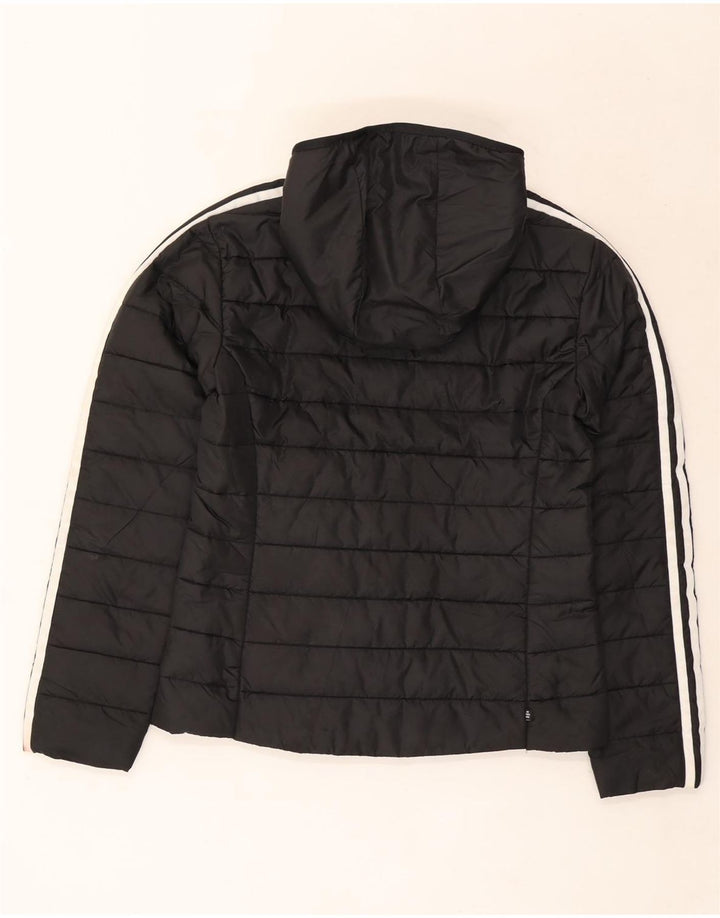 Adidas Chaqueta acolchada con capucha para mujer UK 8 Small Poliéster negro