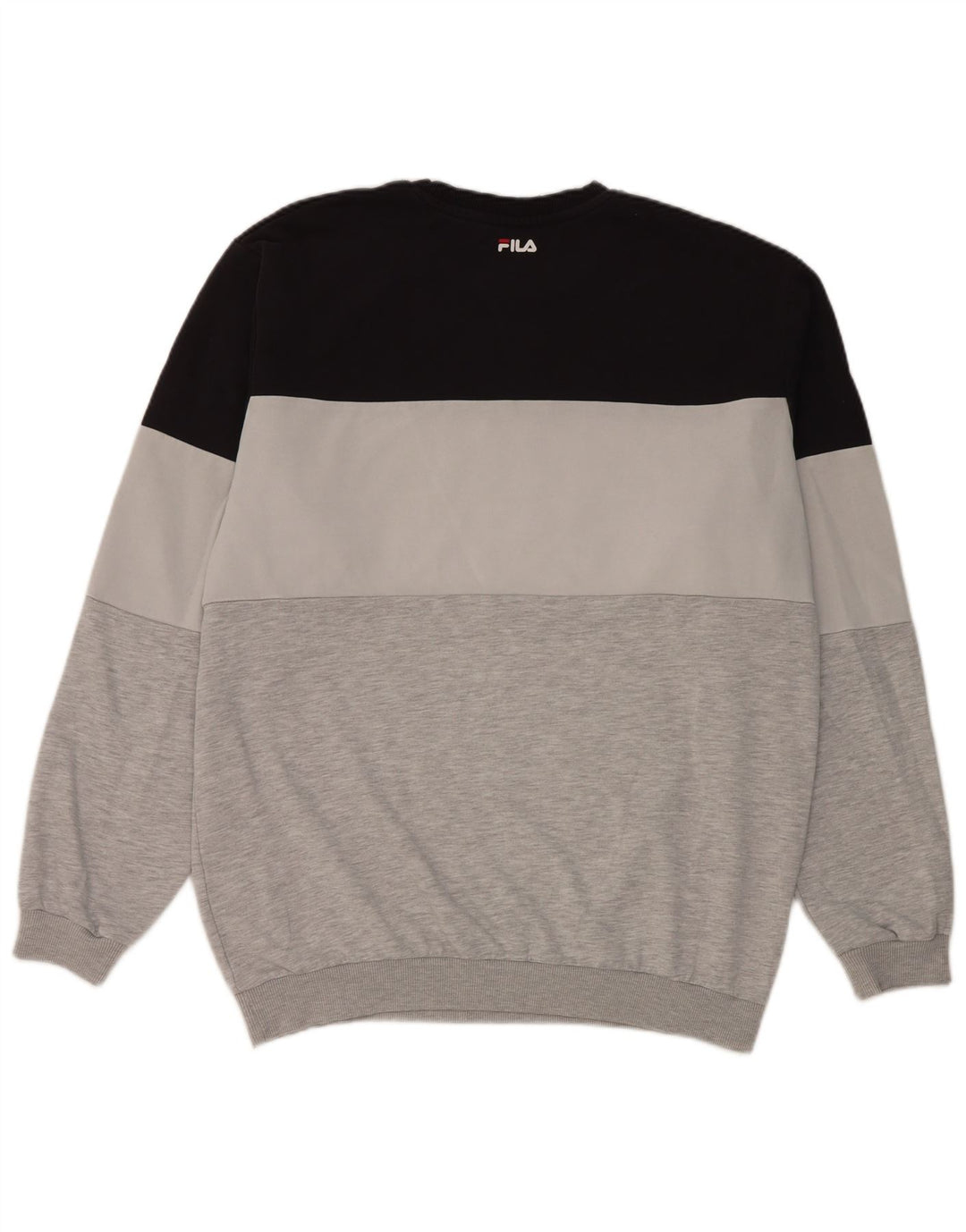 Fila Hombre Graphic Sudadera Jumper Large Multicolor Colorblock Algodón