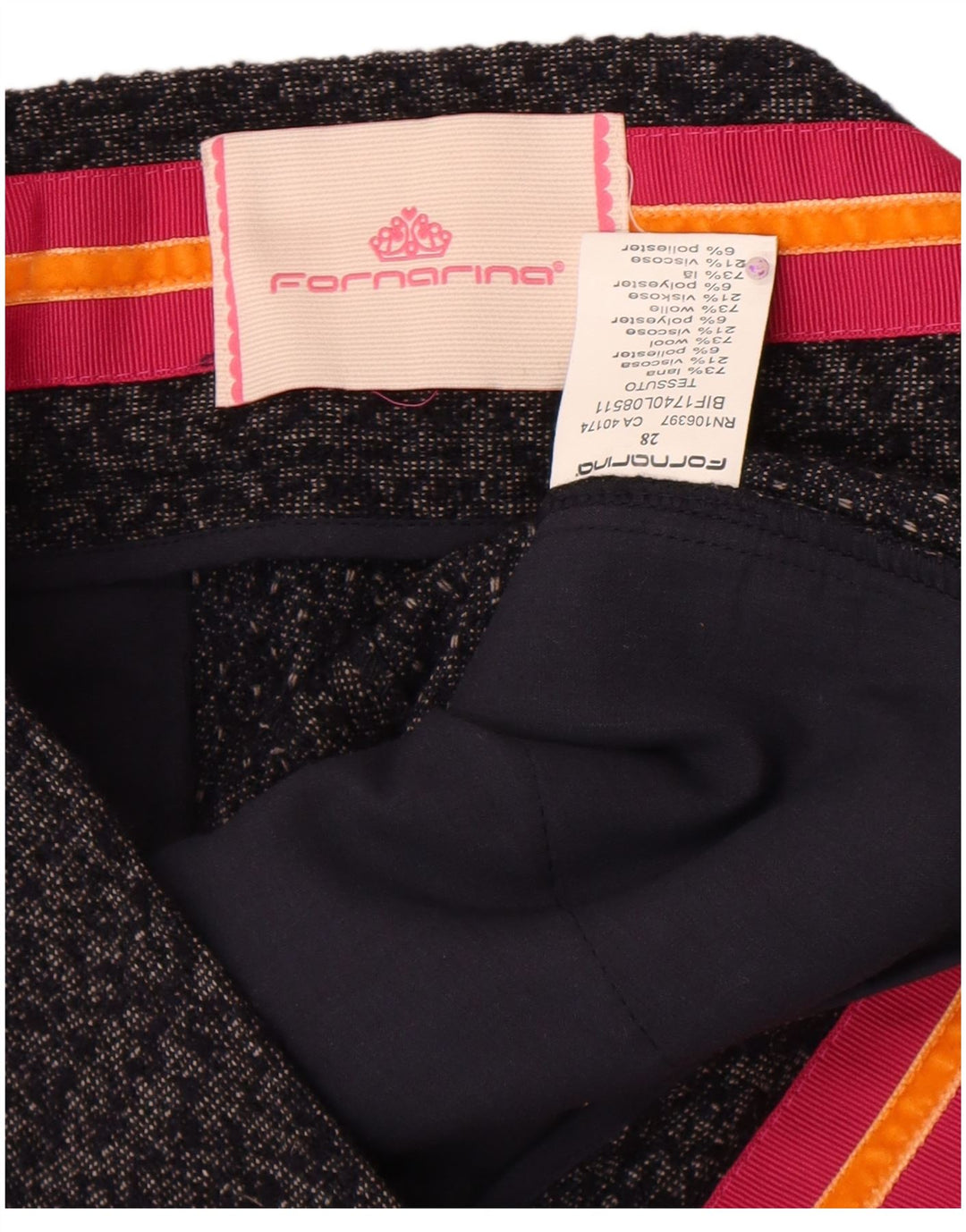 Fornarina Shorts Chinos Pegged Mujer W28 Lana Gris Medio