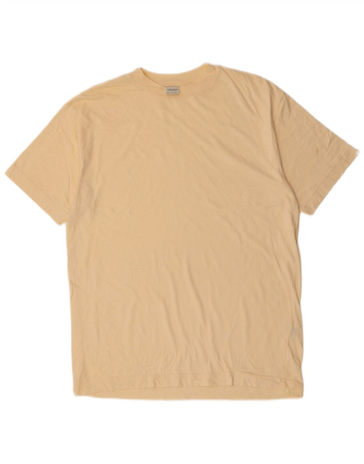 BENETTON Camiseta Hombre Top Algodón Beige Medio