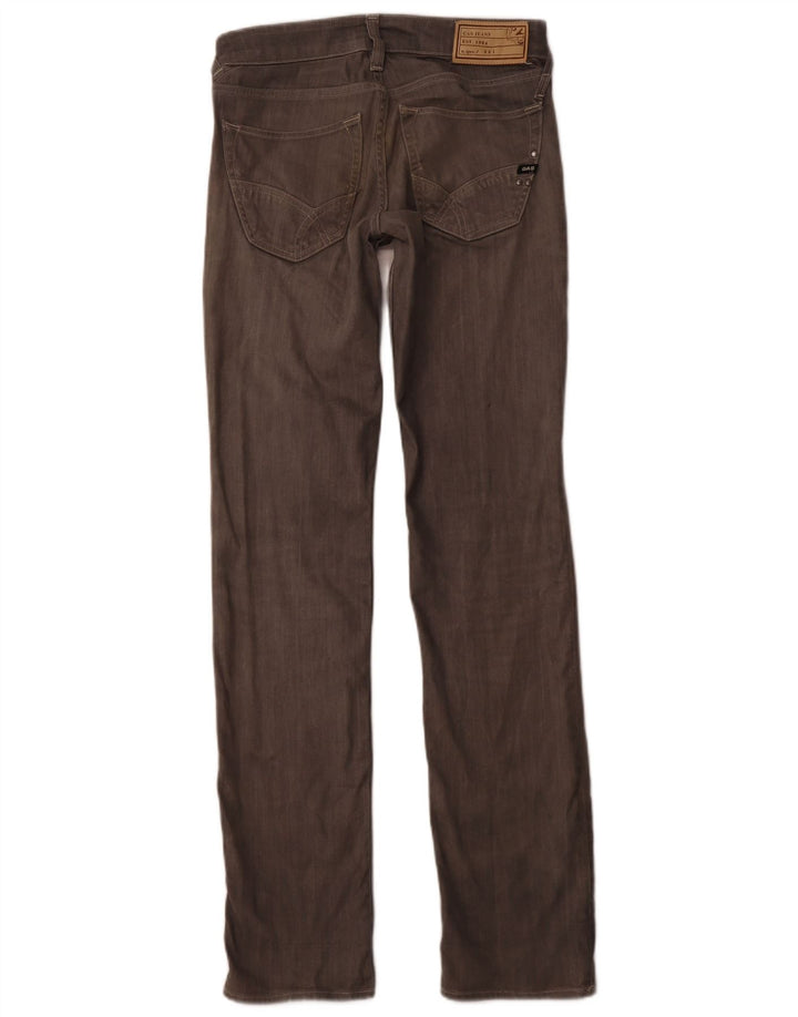 Vaqueros rectos ajustados para hombre GAS W31 L34 Algodón gris