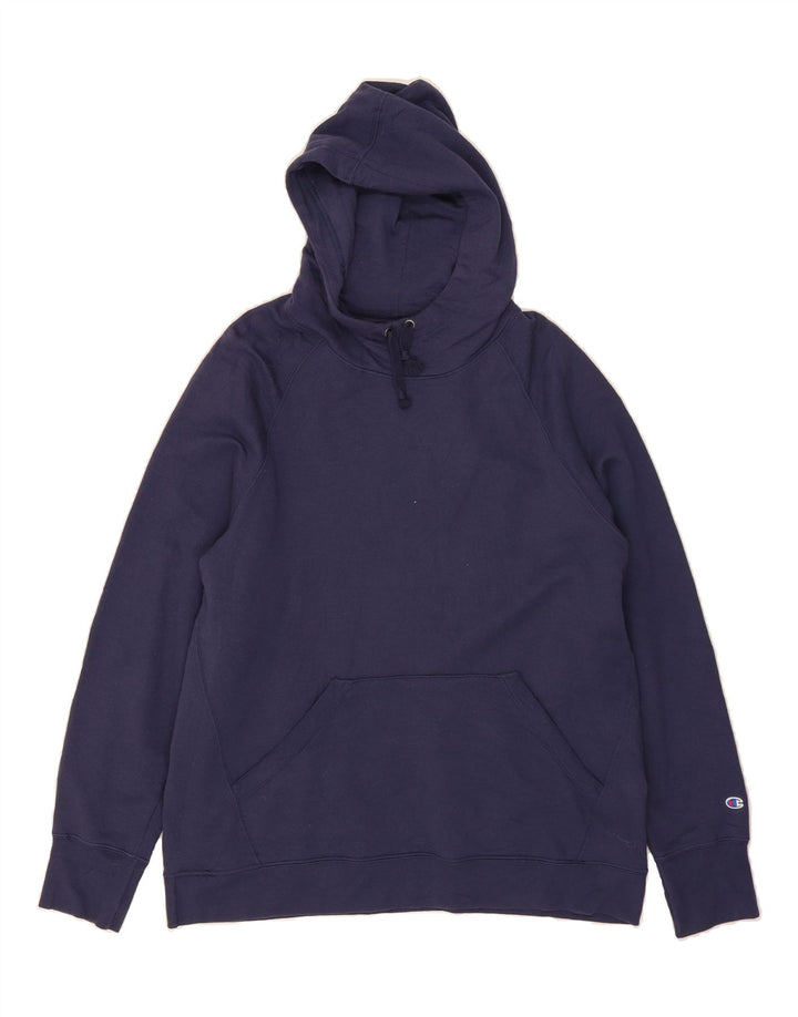 CHAMPION Mens Hoodie Jumper XL Navy Blue Polyester Vintage Champion and Second-Hand Champion from Messina Hembry 