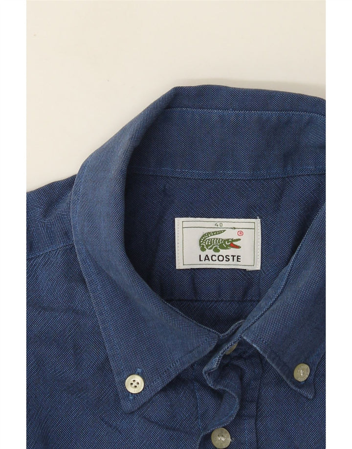 Camisa Lacoste Hombre Talla 40 Mediana Azul Marino