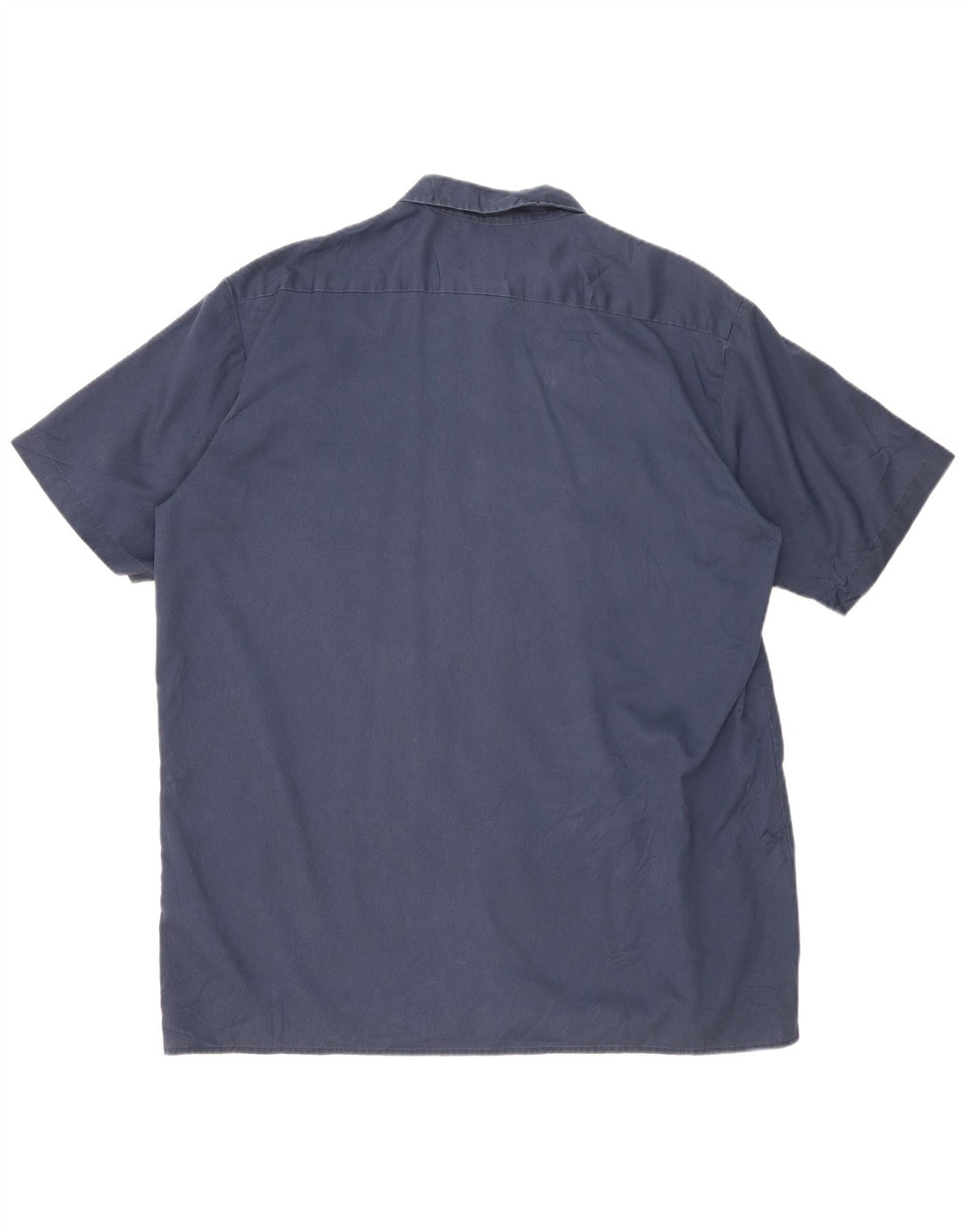 DICKIES Camisa alta de manga corta para hombre 2XL Poliéster azul marino