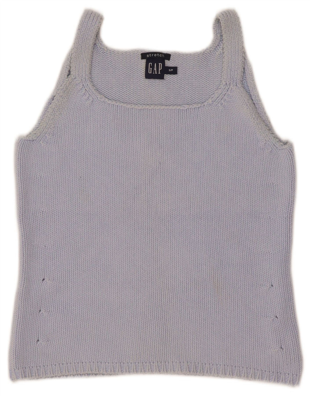 Gap Top corto de punto para mujer UK 8 Small Algodón azul