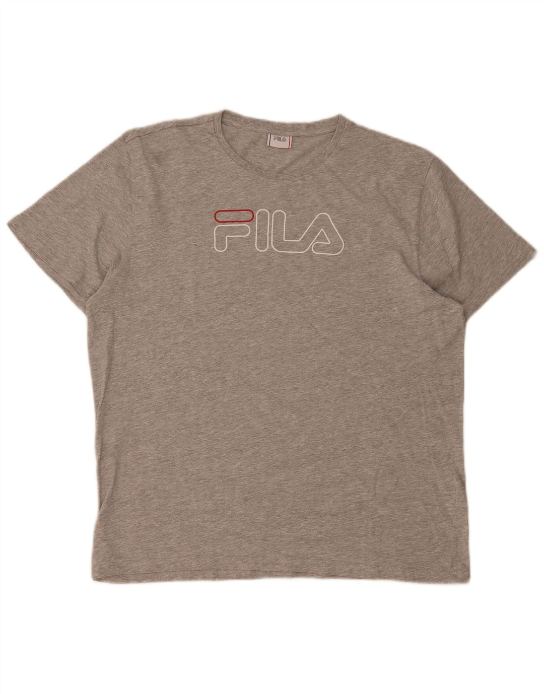 Fila Camiseta gráfica para hombre Top grande gris moteado