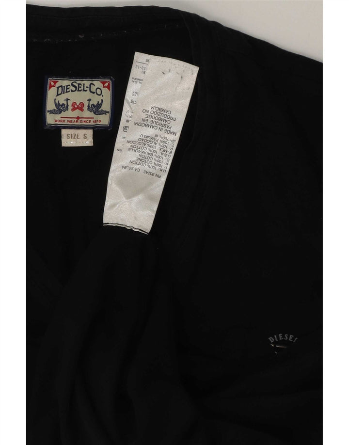 Diesel Hombre Camiseta Top Small Algodón Negro