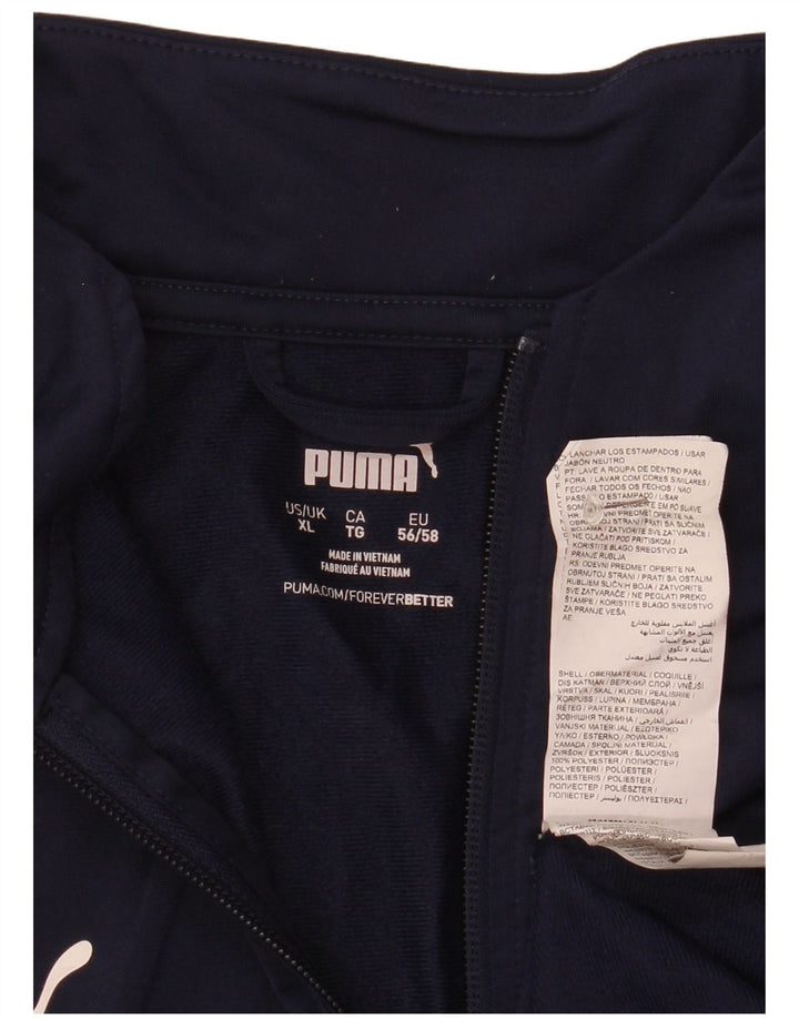 Puma Hombre Zip Neck Jersey Chándal Top XL Azul Marino Poliéster