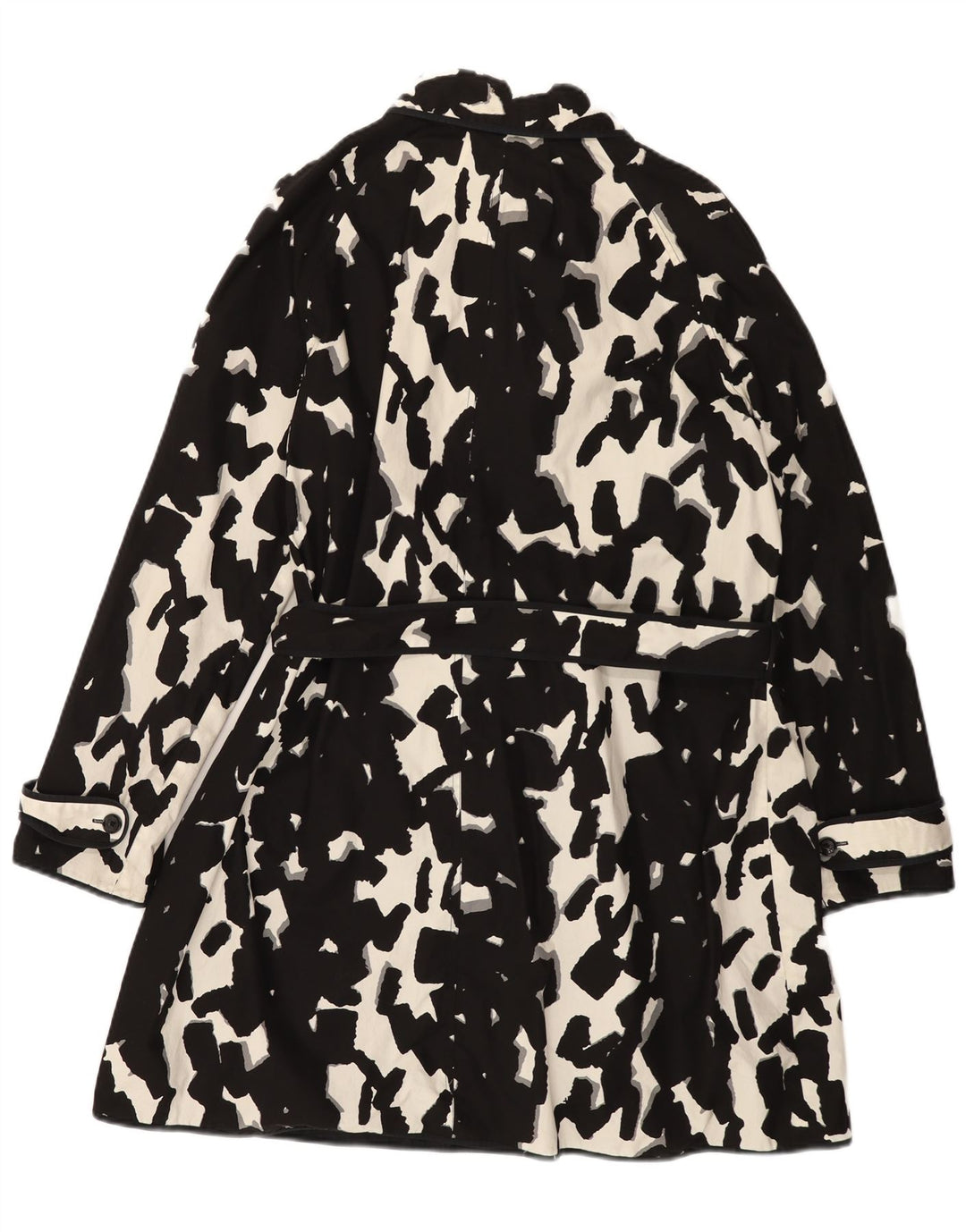 HOBBS Abrigo reversible con estampado abstracto para mujer, talla 40, talla grande, color negro