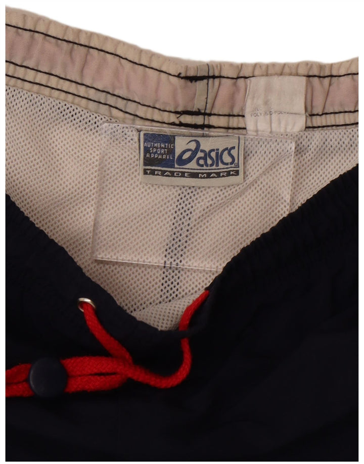 Asics - Bañador para hombre con gráfico, talla grande, color azul marino, poliamida