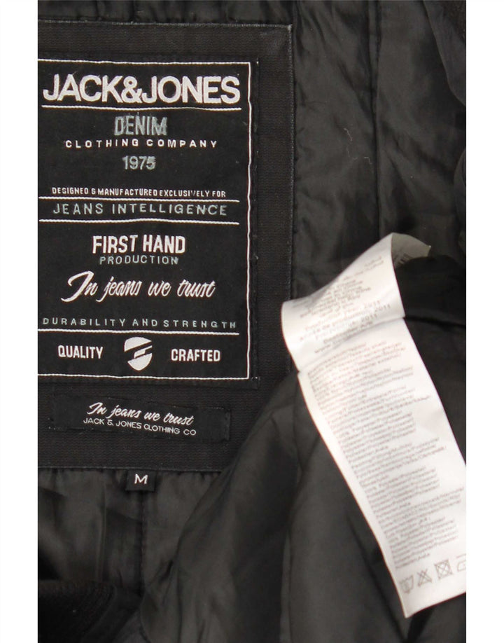 Jack & Jones Chaqueta Bomber para Hombre UK 38 Medium Negro Poliéster