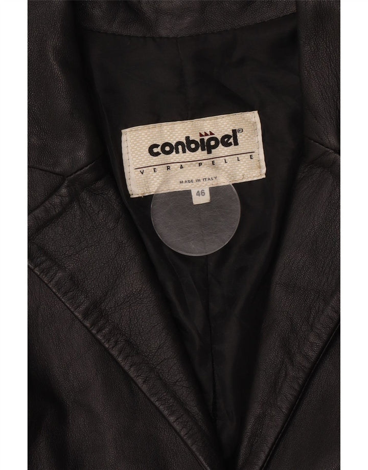 Conbipel Chaqueta De Cuero Mujer IT 46 Grande Cuero Negro
