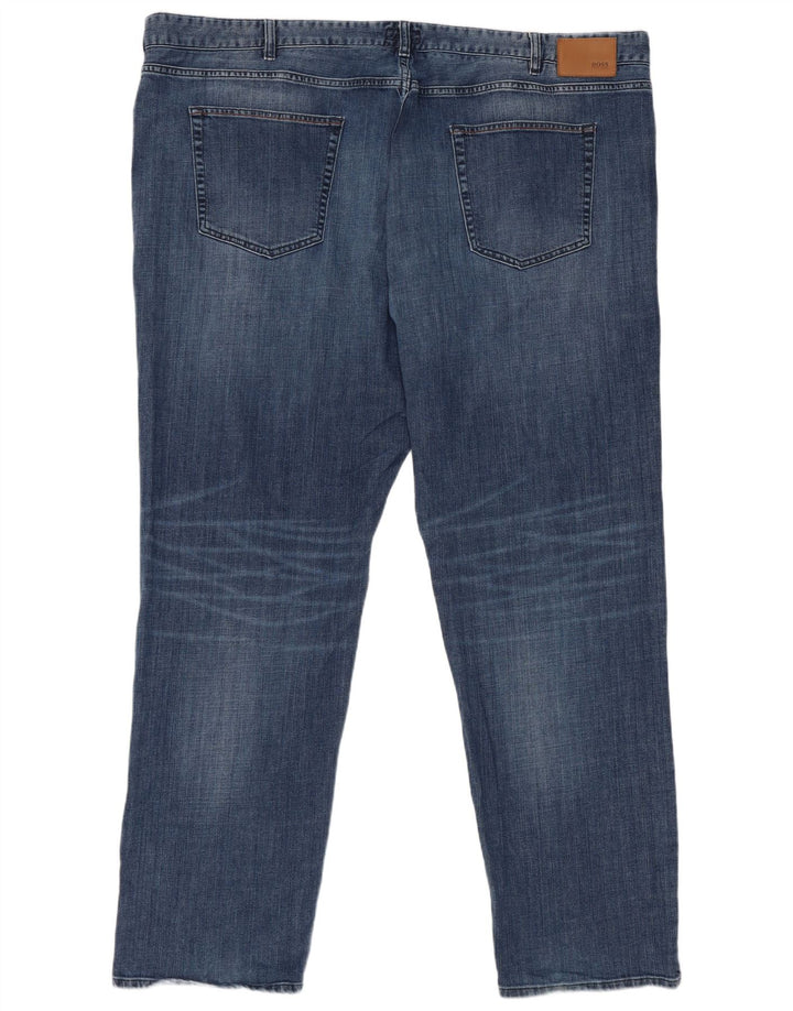 Vaqueros Hugo Boss Hombre Rectos W48 L34 Algodón Azul