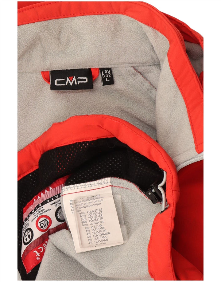 CMP Chaqueta cortavientos con capucha para mujer EU 42 Grande Naranja Poliéster
