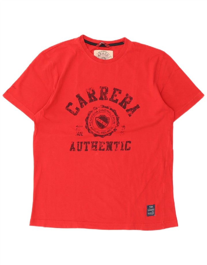 CARRERA Camiseta gráfica para hombre Top grande rojo