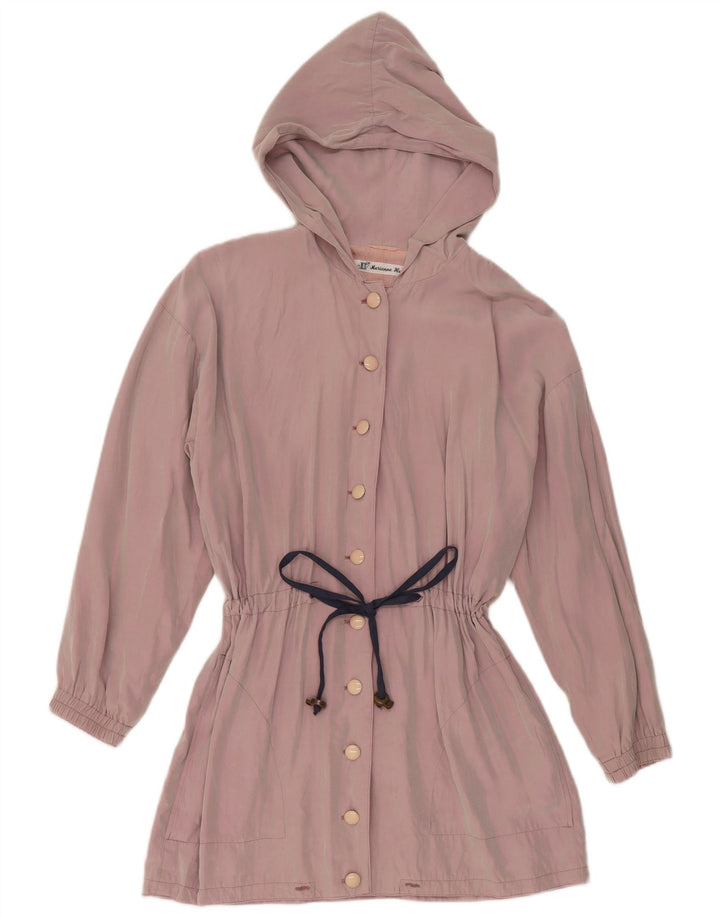 Vintage mujer chaqueta con capucha Reino Unido 14 púrpura medio