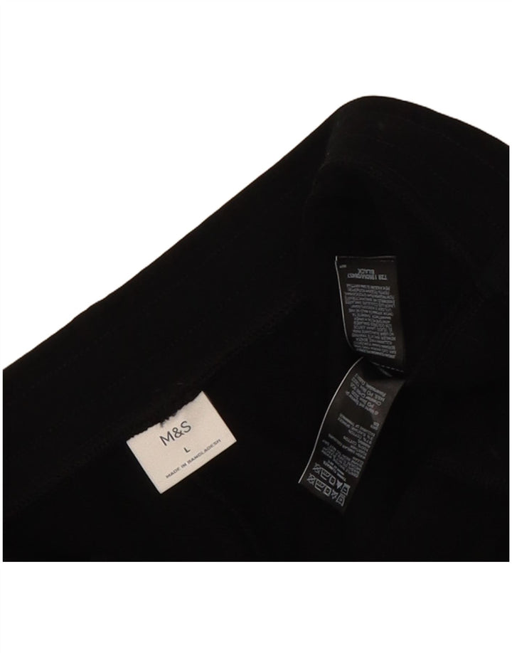 Marks & Spencer Pantalones cortos deportivos para hombre, tamaño grande, algodón negro