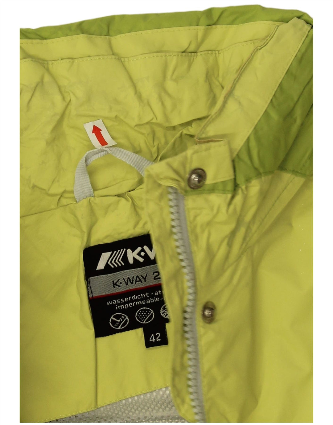 Chaqueta impermeable para mujer K-Way IT 42 Poliéster color block verde medio