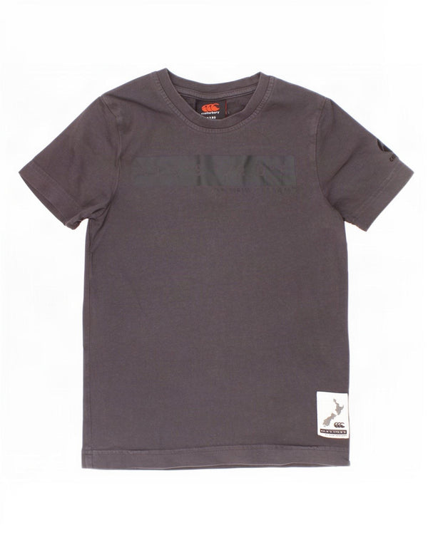 Canterbury Camiseta gráfica para niños 7-8 años Gris Algodón