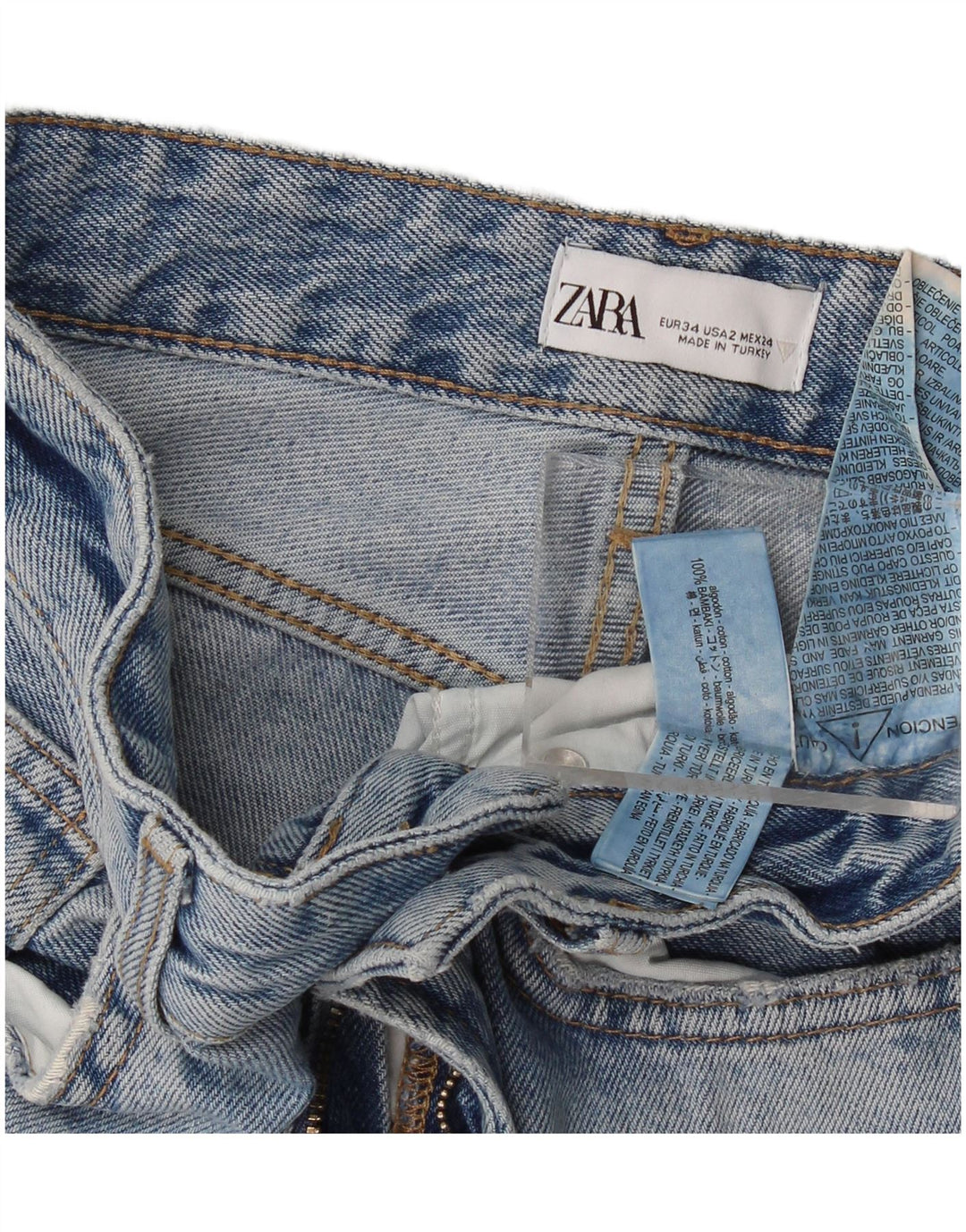 Zara Jeans Bootcut Mujer EU 34 2XS W24 L33 Algodón Azul
