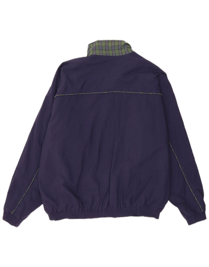 Marks & Spencer Chaqueta Bomber para Hombre UK 42 XL Nylon A Rayas Azul Marino