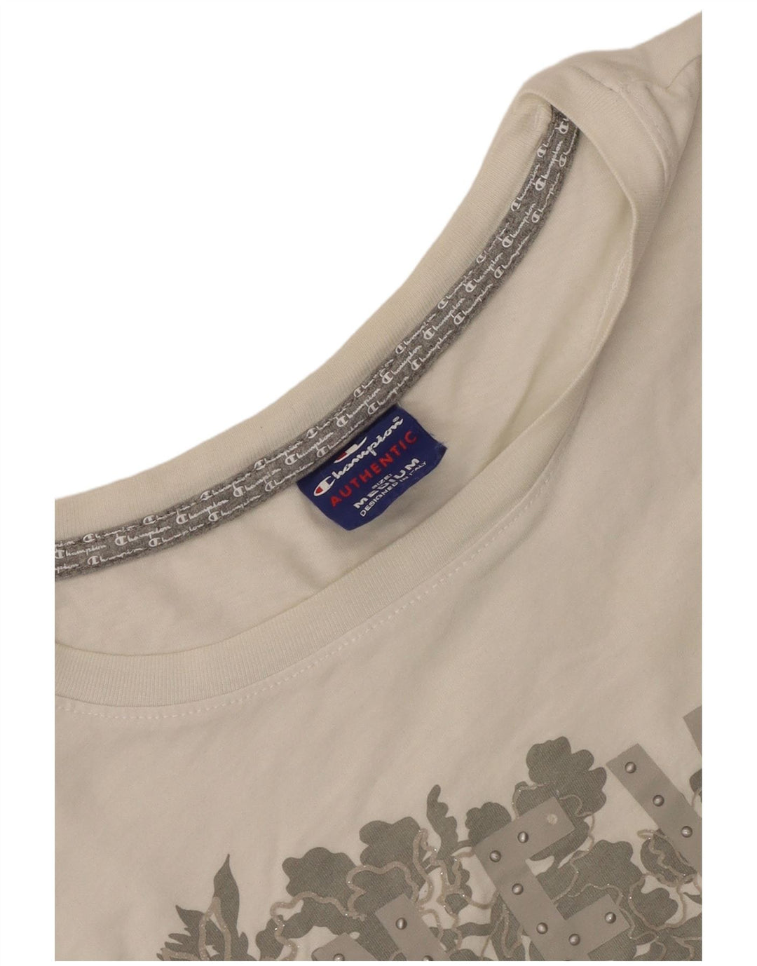 Champion Camiseta gráfica para mujer Top UK 44 Medium White