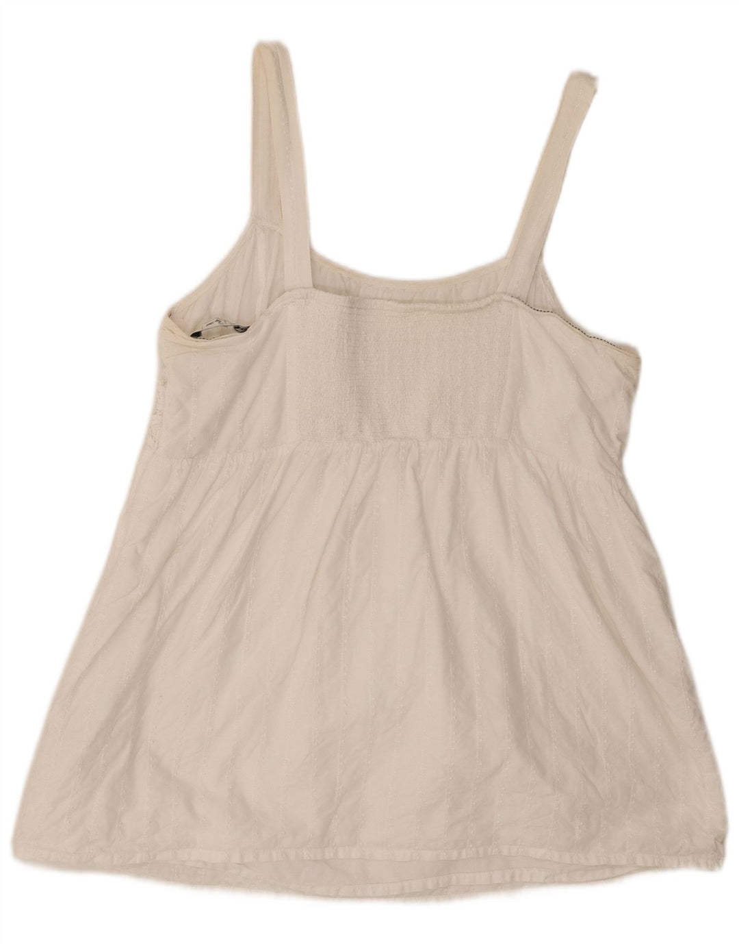 Top de tirantes para mujer Fat Face UK 40 XL Algodón blanco