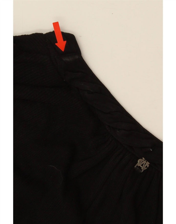 Marlboro Classics Top para mujer de manga larga UK 44 Grande Algodón negro